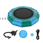 VEVOR Trampoline Aquatique Gonflable de 367 cm pour Piscine Lac Bleu et Vert