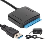 C&acirc;ble adaptateur SATA vers USB l&eacute;ger c&acirc;ble SATA vers USB de petite taille pour disque dur 2,5/3,5 pouces