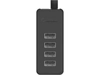 Orico Usb Hub Orico W5p-100 Usb Till 4X Usb 2.0-Adapter (Svart)