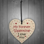 Forever Valentine Wood Heart Valentines Day Gift For Boyfriend Girlfriend Wife