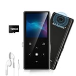 128GB MP3 Player with Bluetooth 5.2, AiMoonsa Music Player with Built-in HD Speaker, FM Radio, Voice Recorder, HiFi Sound, E-Book Function, Earphones Included