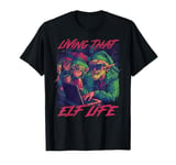 Living That Elf Life - Cool Tech Elf Christmas Funny Xmas T-Shirt