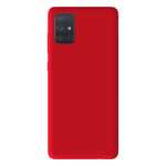 Coque silicone unie Mat Rouge compatible Samsung Galaxy A51 - Neuf