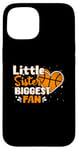 Coque pour iPhone 15 Funny Little Sister - Grande fan de basket-ball pour filles