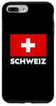 Coque pour iPhone 7 Plus/8 Plus Switzerland Flag Schweiz Suisse Swiss White Red