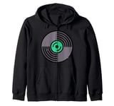 Vinyl Record Player Album Zip Hoodie