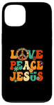 Coque pour iPhone 13 Costume hippie sexy Love Peace Jesus Christian Fun années 60 et 70