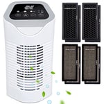 NETTA Air Purifier with Extra Spare filter for Allergies with True HEPA & Active Carbon Filters, 3-Stage Filtration System, 3 Fan Speed Modes, Ionizer, 28W, CADR 50 m³/h - Sleep Mode and 8 Hour Timer