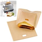 morebeauty Sacs pour Sandwichs Au Fromage Grillé | Pochettes pour Pain Grillé, Antiadhésifs, Faciles à Utiliser, Sacs pour Pain Cuit Et Grill pour Micro-Ondes, 1