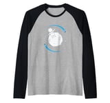 Falling Stars with Astronaut Space Sky Raglan Baseball Tee