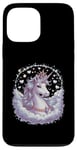 Coque pour iPhone 13 Pro Max licorne imaginative avec des étoiles