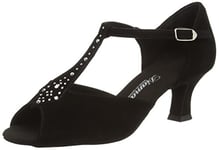 Diamant Garçon Fille Chaussures de Danse pour Femme Salon, Noir, 34 EU