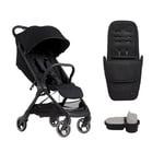 Silver Cross - Clic Compact Pushchair with Footmuff & Snack Tray - Travel Stroller - Foldable & Lightweight Stroller - Cabin Size - Newborns - 4yrs - Space