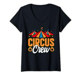 Womens Circus Crew Carnival Birthday Party V-Neck T-Shirt