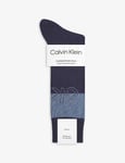 Calvin Klein 100% Authentic Mens 3-Pack Combed Cotton Crew Socks Navy/Grey Combo