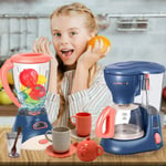 2in1 Kids Coffee Machine Mixer & Cups Toy Home Appliance Set with Light & Sound