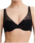 Chantelle Women's, DAY TO NIGHT, Plunge Spacer Bra, Women's lingerie, Schwarz, 34E