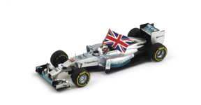 1/43 Mercedes F1 W05 Winner Abu Dhabi GP 2014  #44 Lewis Hamilton with Flag