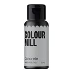 Colour Mill Aqua Blend Food Colouring Liquid Concrete - Edible Food Paint for Royal Icing, Macarons, Meringue, Fondant, Jellies, Beverages and More - 20 ml