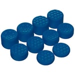 PlayVital Blue Ergonomic Stick Caps Thumb Grips for PS5 for PS4, Xbox Series X/S, Xbox One, Xbox One X/S, Switch Pro Controller - with 3 Height Convex and Concave - Diamond Grain & Crack Bomb Design