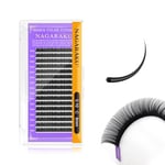 NAGARAKU Extension de Cils à Cils Individuel Volume Russe Faux Cils Professionnel Classique 1: 1 Eyelash Extensions Naturel Boucle Stable Léger Cils Noir 16 Rangées Grande Capacité(0.10mm C Curl 8mm)