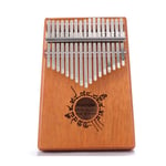 WWSUNNY Kalimba 17 Keys, Thumb Piano with Study Instruction and Tune Hammer, Solid Mahogany Wood Portable African Wood Musical Instrument Finger Piano for Kids Adult Beginners Professionals