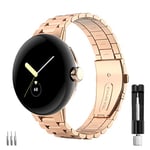 Aimtel Bracelet compatible avec le bracelet de montre Google Pixel, bracelet en métal en acier inoxydable sans espace pour Google Pixel Watch hommes femmes