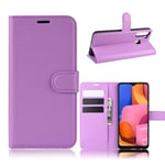 Samsung Classic Galaxy A21 flip kuoret - Violetti