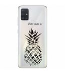 Coque Galaxy S20 ananas noir personnalisee transparente