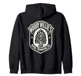 Woody Willie's Bush Trimming, Funny Fake Company Gardening Zip Hoodie