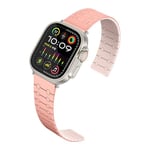 Shesyuki Compatible avec le bracelet Apple Watch 49mm 45mm 44mm 42mm 41mm 40mm 38mm, bracelet magnétique en silicone pour Ultra 2 Ultra Series 9 8 7 SE 6 5 4 3 2 1