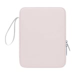 12.9 inch tablet sleeve bag, PU material tablet case with inner pocket, compatible with iPad Pro 12.9 (2021/2019/2018), Galaxy Tab S8+ 12.4, pink