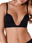 Wonderbra Women Ultimate Plunge Bra, Black, 38D