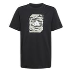 adidas Boy's CAMO Box Junior Boys Tshirt, Black, 15-16 Years