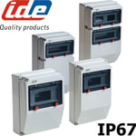 IDE - Coffret électrique extérieur IP67 pour prises pryma 12 modules avec bornier de terre