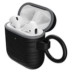 LifeProof Coque pour AirPods (1e Gen 2016 / 2e Gen 2019), antichoc, anti-chute, ultra-mince, anti-rayures et anti-éraflures pour Apple AirPods, Mousqueton inclus, Fabriqué de manière durable, Noir