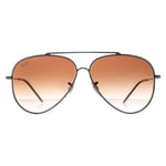 Ray-Ban Sunglasses RB0101S Aviator Reverse 004/CB Gunmetal Brown Gradient