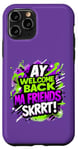 Coque pour iPhone 11 Pro Ay Welcome Back Ma Friends SKRRT Jeu de musique Hiphop assorti