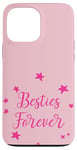 Coque pour iPhone 13 Pro Max Jolies étoiles avec inscription « Best Friends For Besties Forever Friend »