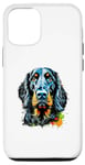 Coque pour iPhone 12/12 Pro Gordon Setter Pop Art et Splash Art Gordon Setter