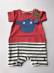 Joules Baby Boys Pebble Organic Cotton Puffa Fish Romper Age 3-6 Months *BNWT*