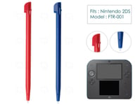 2 Pens RED/BLUE Stylus for Nintendo 2DS Console Plastic Replacement Parts Pen