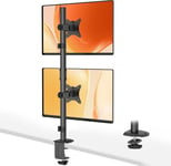 WORLDLIFT Dual Monitor Stand- Vertical Stack Monitor Desk Mount for Two Screens