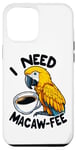 Coque pour iPhone 12 Pro Max Amateur de café Gold Macaw