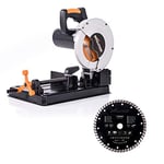 Evolution Power Tools RAGE 4 Multi-Material Chop Saw, 185 mm, (230 V) with Additional 185 mm Diamond Blade