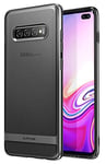 SUPCASE Unicorn Beetle Metro Series Clear Slim Fit Flexible Soft TPU Case Cover with Stylish Electroplated Lines for Samsung Galaxy S10 Plus (2019 Release), Black