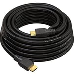 True HQ 10M HDMI Cable HIGH SPEED Long Lead with Ethernet ARC 3D | Designed in the UK | Full HD 1080P Compatible with PS4 Xbox One Sky HD TV Laptop PC Monitor CCTV | Black & Gold Plated