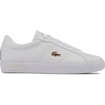 Lacoste Womens Powercourt Trainers - White - Size UK 3