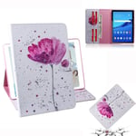 Purple Leather Case Yhteensopiva Huawei Mediapad T5 Whiten Kanssa