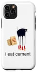 Coque pour iPhone 11 Pro I Eat Cement Maudit Chat Drôle Curly Specific Meme